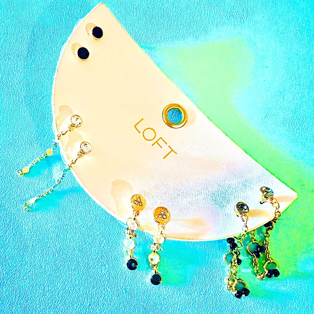 Sparkly Gold and black earrings - 4 pairs